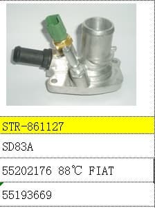For FIAT Thermostat and Thermostat Housing 55202176_55193669